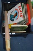 Box of LP Records, Books, etc.