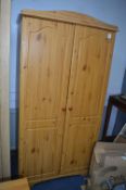 Modern Pine Effect Double Wardrobe