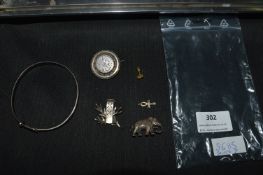 Small Collection of Continental Silver; Bracelets,