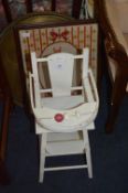 Dolls Highchair, Brass Tray, Framed Print, etc.