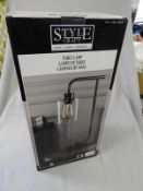 *Industrial Style Touch Lamp with Glass Shade and Edison Bulb