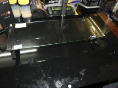 *Desktop Black & Glass Monitor Stand