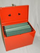 *A4 Metal File Box with 10 Files