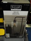 *Industrial Style Touch Lamp with Glass Shade & Edison Bulb