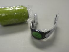 Jam Time Wristwatch with Green Face & Black Strap