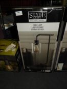 *Industrial Style Touch Lamp with Glass Shade and Edison Bulb