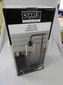 *Industrial Style Touch Lamp with Glass Shade and Edison Bulb