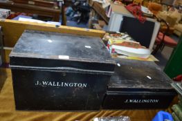 Two Metal Deed Boxes