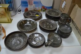 Collection of Hand Spun Stoneware Pottery