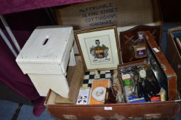 Box of Collectibles; Onyx Chess Set & Board, Old S