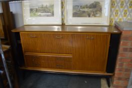 1960/70s Rebus Sideboard with Black Tambour Sides