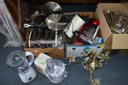 *Two Boxes of Household Electricals Including Toast
