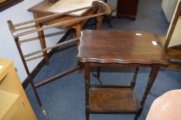 Oak Barley Twist Occasional Table and Towel Rail