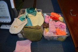 Hand Knitted Babies Booties, Bonnets, etc.