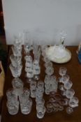 Cut Glass Crystal Wine Glasses, Sherry Glasses, De