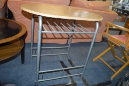 *Metal Framed Oval Side Table