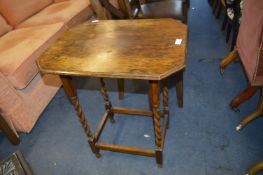 Oak Barley Twist Side Table