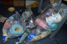 Three Bags of Wool and Yarn