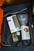 Small Case Containing Bluetooth Speaker, etc.
