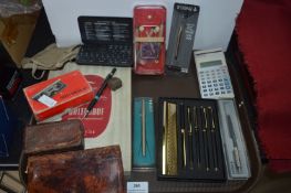 Tray of Colls Parker Pens, etc.