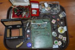 Tray Lot of Collectibles, Costume Jewellery, Trade