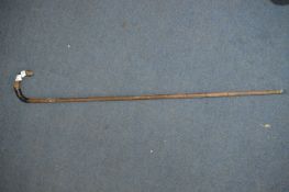 Malacca Walking Cane with Silver Mount