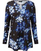 *Thirty Three Black & Blue Floral Blouses by Grace