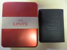 *Levi's Dark Brown Leather Bi-Fold Wallet