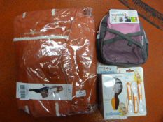 *Changing Bag, Munchkin Backpack, Bottle Brush and