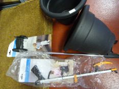 Two Plant Pots, Two Doormats, and Two Hand Reacher