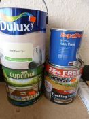 Four Tins Decking Stain and Paint