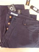 *Lois Blue Chino Style Trousers Size: 38/32