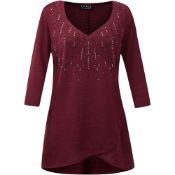 *Twenty Three Dark Pink & Diamante Blouses by Grac