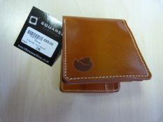 *Ovil Brown Leather Bi-Fold Wallet