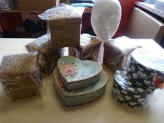 Eight Assorted Gift/Trinket Boxes & Tins, and a Po