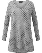 *Twenty Four Grey & Black Polka Dot Blouses by Gra