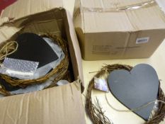 Two Boxes of Heart Shaped Chalk Hangers