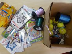 Mixed Box of Balloons, Water Bombs, Ribbons, Watch