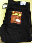 *Lois Black Cords Size: 34