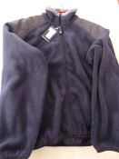 *Schott Navy Zip Neck Fleece Top Size: Large