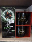 *Two Star Wars Mugs and a LED Clock Fan