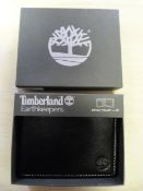 *Timberland Earthkeepers Black Leather Bi-Fold Wall