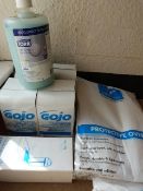 Protective Overalls, Torq Soap, Skin Cleanser, etc