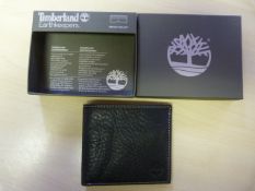 *Timberland Earthkeepers Black Leather Bi-Fold Wall