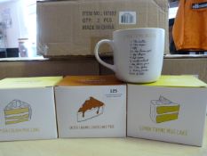 Three Boxes of Three Recipe Mugs