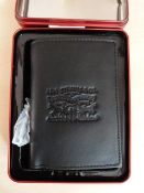 *Levi's Black Leather Bi-Fold Wallet