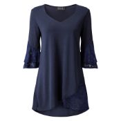 *Thirty One Dark Blue & Lace Blouses by Grace Size