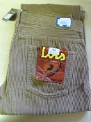 *Lois Dark Sand Cords Size: 36