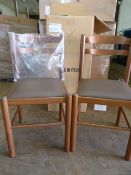 *Four Wood Framed Upholstered Chairs