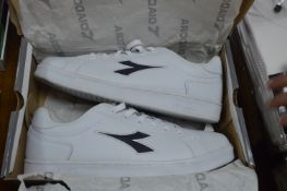 Pair of Mens Diadora White Trainers Size: 9